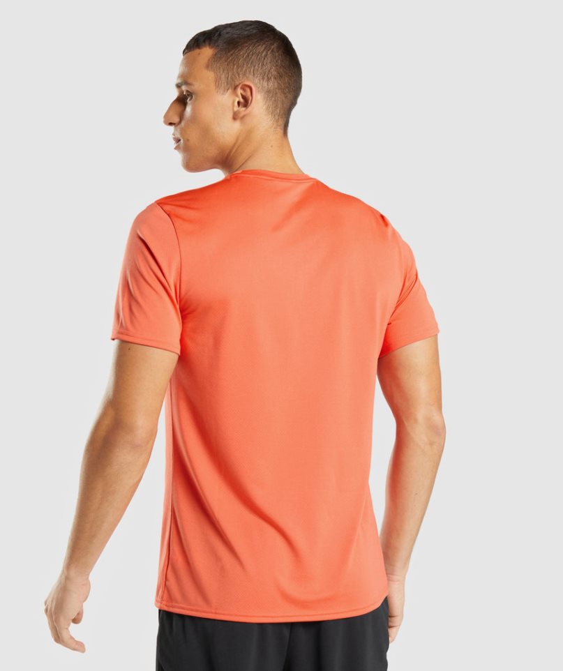 Men's Gymshark Arrival T-Shirts Orange | CA 0D7A35